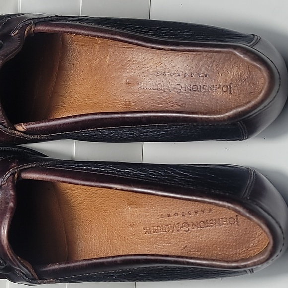 Johnston & Murphy Passport brown leather kilted tasseled loafers size 9.5M - Picture 8 of 8